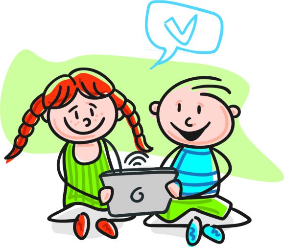 Kinder mit Laptop (JPG)